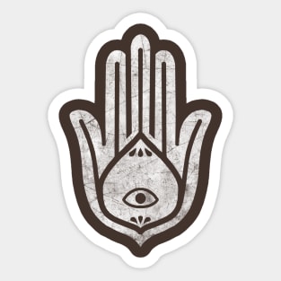 Hamsa 2 White Halftone Sticker